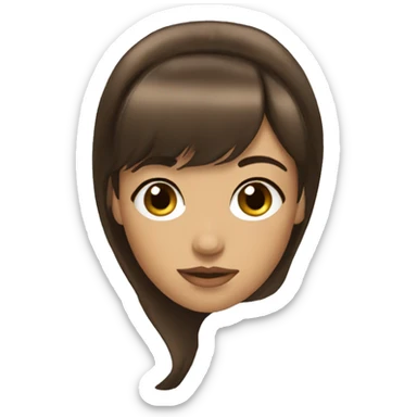 hot brown hair brown eyed latina with bangs  sticker