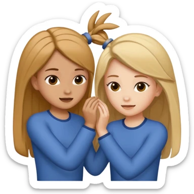 Two girls pulling each other’s hair  sticker