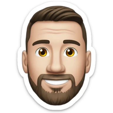 Messi sur les genoux de ronaldo sticker