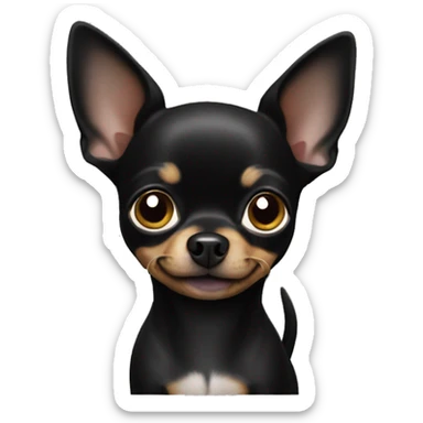 Black chihuahua sticker