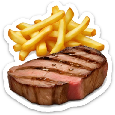 steak avec des frites sticker