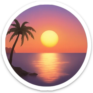 sunset sticker