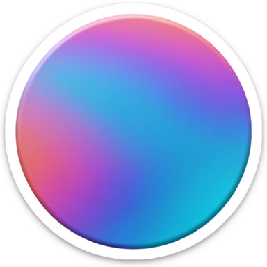 
coin color in in gradient of turquoise, blue, pink, purple, and coral metal texture
Rotate coin 90 degree  3d effect sticker