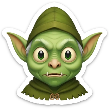 ugly little hermit goblin  sticker