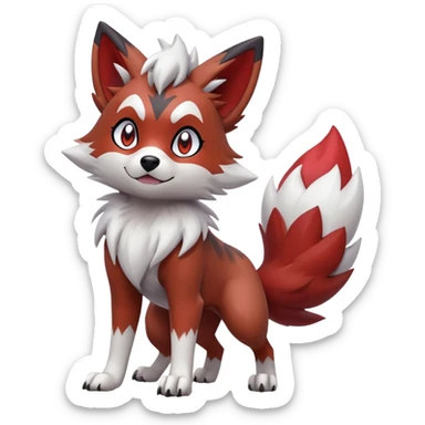  Lycanroc-Zorua-hybrid (Full body) sticker