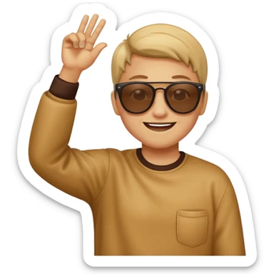 Dabbing with sunglasses sticker