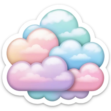 Pastel clouds sticker