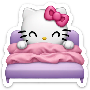 Hello kitty sleeping sticker