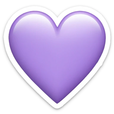 Light purple heart sticker