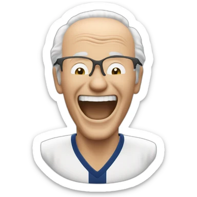 Franz Beckenbauer laughing sticker