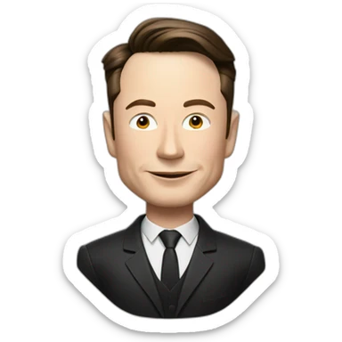 Elon Musk with Tesla model X sticker