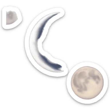 Pretty moon sticker
