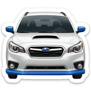 blue subaru car sticker