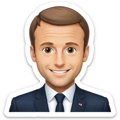 Emmanuel Macron, President of France sticker