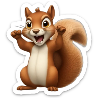 Feisty Squirrel sticker
