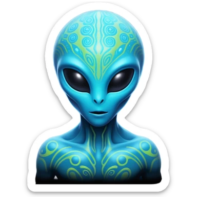 Cosmic entity, alien sticker