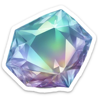 56-carat iridescent diamond crystal cluster sticker