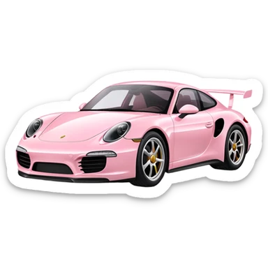 Light pink Porsche  sticker