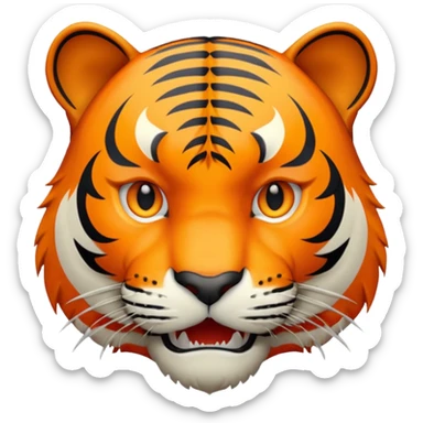 Very Dangerous tiger face sticker