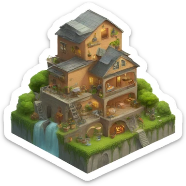 mystical city apartment with farm sticker