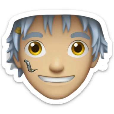 the cyborg shipwright Franky "One piece" sticker