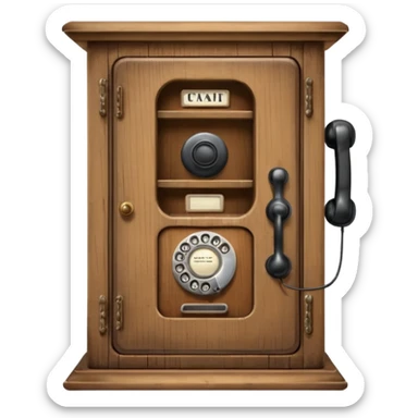 old telephone cabinet sticker