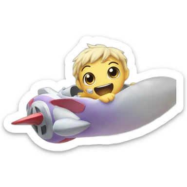 Evoli sur un tapis volant sticker