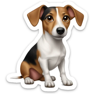 Jack Russel terrier dachshund mix sticker