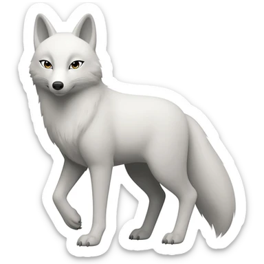 Fox white sticker