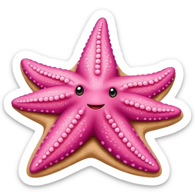 Pink starfish  sticker