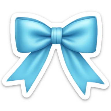 Light blue bow sticker