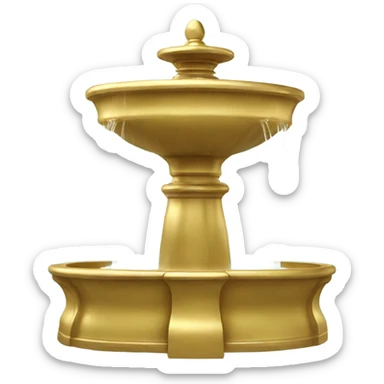gold water fountain sticker