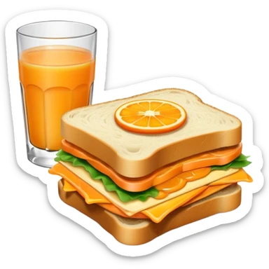 sandwiche and juice sticker
