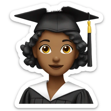 Graduation girl sticker