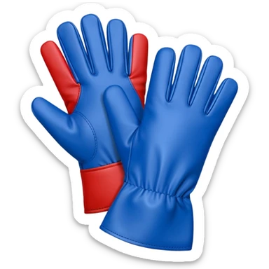 One Hand glove in blue (#00A3E0) and red (#F9423A)  sticker