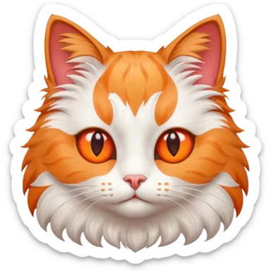 a cat in love with hearts in eyes  sticker