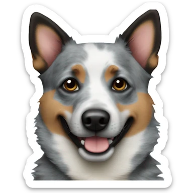 Fat blue heeler  sticker