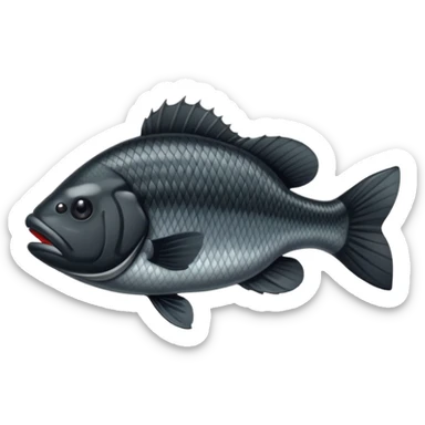 Black bass sticker