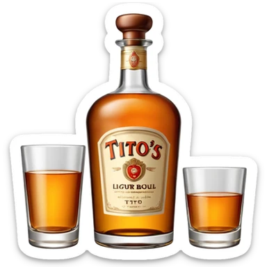 Tito’s liquor bottle sticker