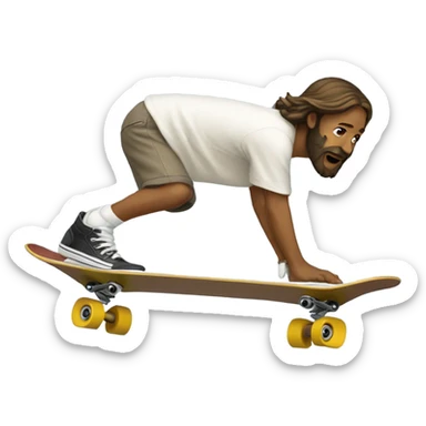 jesus skate boarding sticker