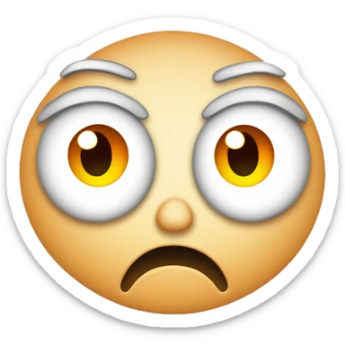 Frustration, a face with a tired or annoyed expression, paired with a small flame to represent feeling burned out, angry, or overwhelmed. sticker