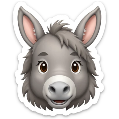 Cute donkey sticker