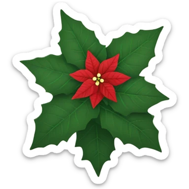 Poinsettia sticker