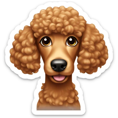 Caramel poodle sticker