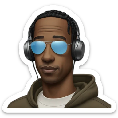 travis scott wiht airpods sticker