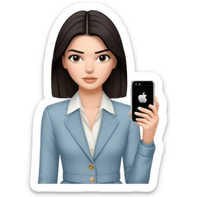 kendall jenner with iphone in hand sticker
