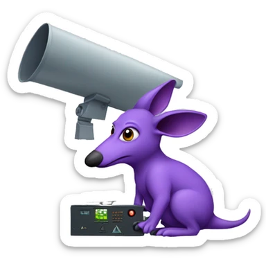 purple Aardvark operating a radar sticker