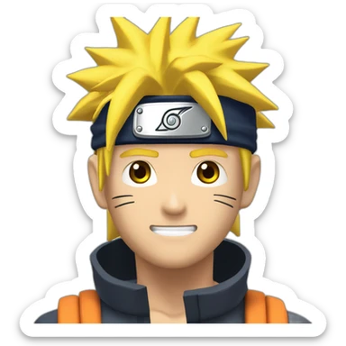 Naruto en train de faire un malaise sticker