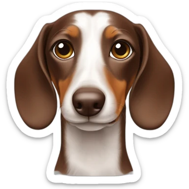 dachshund chocolate pies blancos pecho blanco sticker