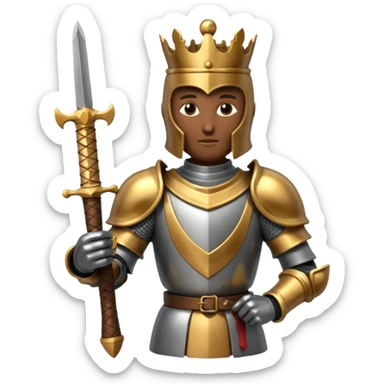 Chess piece representing a holy knight with guts sword sticker